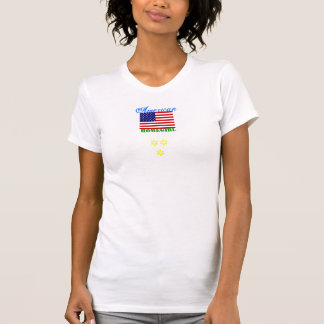 amerikanischer Homegirl + US-Flagge T-Shirt