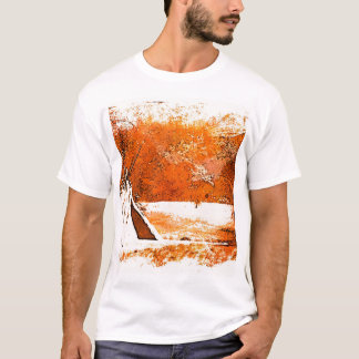 Amerikanischer Indianischer Holzzelt Miwok T-Shirt