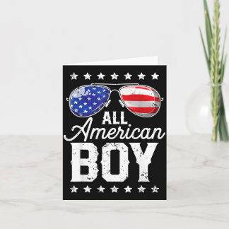Amerikanischer Junge 4. Juli USA Sonnenbrille Fami Karte