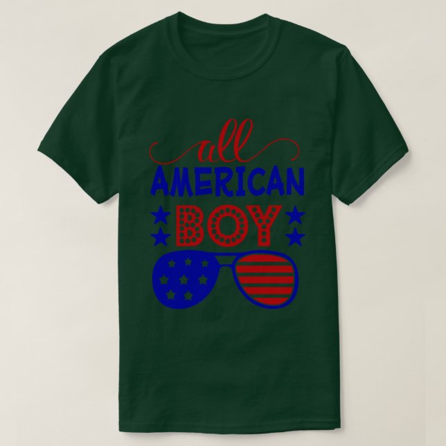 amerikanischer Junge T-Shirt (Design vorne)
