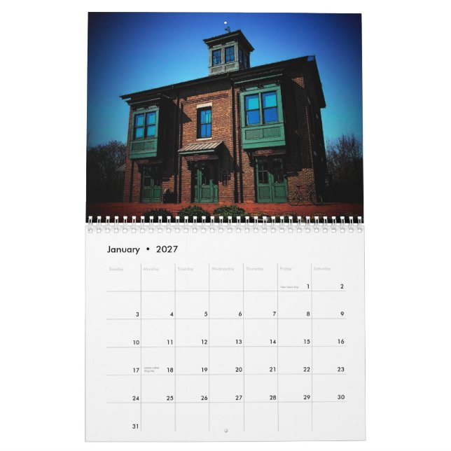 Amerikanischer Kalender der Architektur-2010 (Jan 2027)