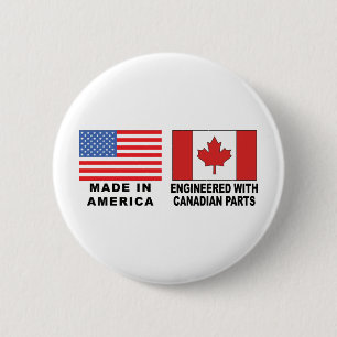 Amerikanischer Kanadier Button