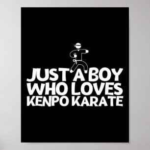 Amerikanischer Kenpo Nur ein Junge, der Kenpo Kara Poster