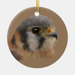 Amerikanischer Kestrel Keramikornament