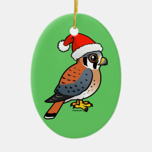 Amerikanischer Kestrel Sankt Keramik Ornament