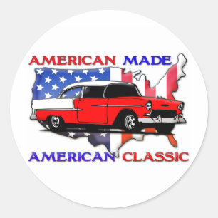 Amerikanischer Klassiker Runder Aufkleber