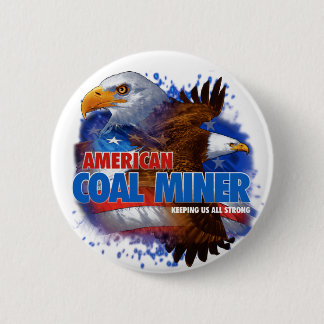 AMERIKANISCHER KOHLENBERGARBEITER BUTTON