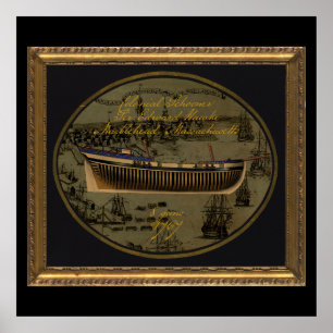 Amerikanischer Kolonialschoner Sir Edward Hawke Poster