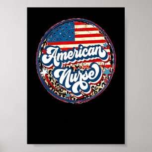 Amerikanischer Krankenpfleger Unabhängigkeitstag P Poster