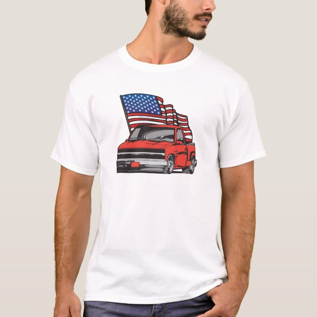 Amerikanischer kundenspezifischer LKW T-Shirt (Vorderseite)