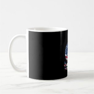 Amerikanischer Kürbis Halloween USA-Flagge Sterne Kaffeetasse