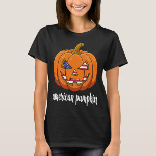 Amerikanischer Kürbis Patrioten Halloween Jack O L T-Shirt
