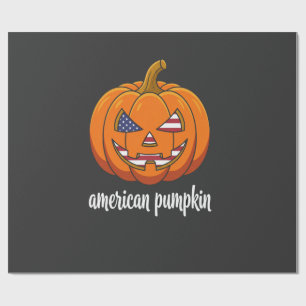 Amerikanischer Kürbis patriotischer Halloween Jack Geschenkpapier
