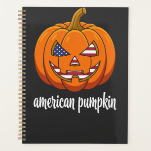 Amerikanischer Kürbis Patriotischer Halloween Jack Planer