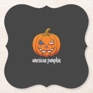 Amerikanischer Kürbis Patriotischer Halloween Jack Untersetzer