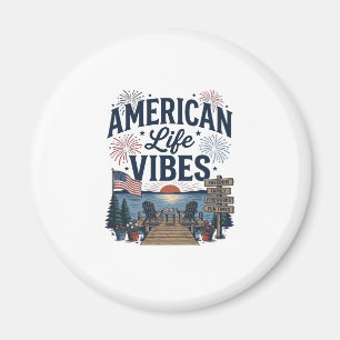Amerikanischer Lebensstil Vibes Patriotischer See Magnet