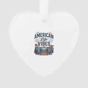 Amerikanischer Lebensstil Vibes Patriotischer See  Ornament