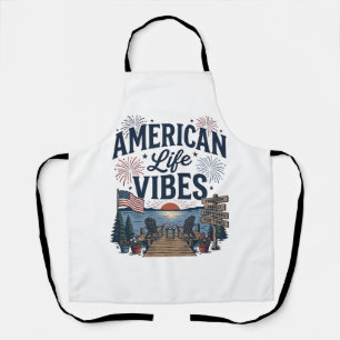 Amerikanischer Lebensstil Vibes Patriotischer See Schürze