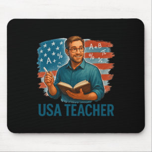 Amerikanischer Lehrer Wissens Bildung Stolz Mousepad