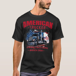 Amerikanischer LKW-Fahrer Vintage für Männer Vater T-Shirt