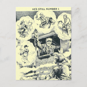 Amerikanischer Lokführer Postkarte