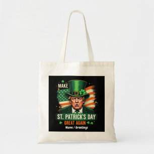 Amerikanischer Mach den St. Patrick's Day wieder g Tragetasche