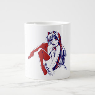 Amerikanischer Manga Neko Catgirl Kawaii Anime Jumbo-Tasse