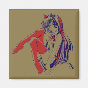 Amerikanischer Manga Neko Catgirl Kawaii Anime Magnet