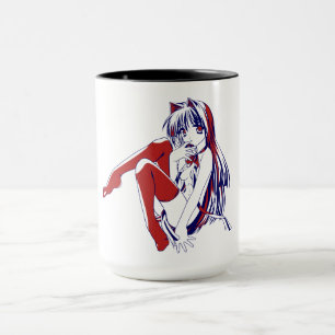 Amerikanischer Manga Neko Catgirl Kawaii Anime Tasse