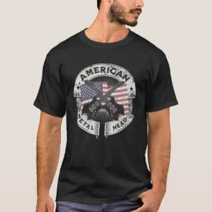 Amerikanischer Metalhead Heavy Metal Musik Gitarri T-Shirt