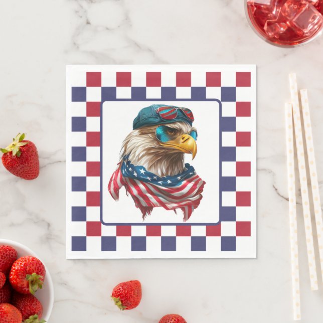 Amerikanischer moderner Adler Serviette (Beispiel)