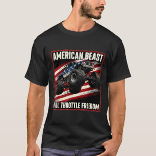 Amerikanischer Monstertruck patriotische Freiheit  T-Shirt