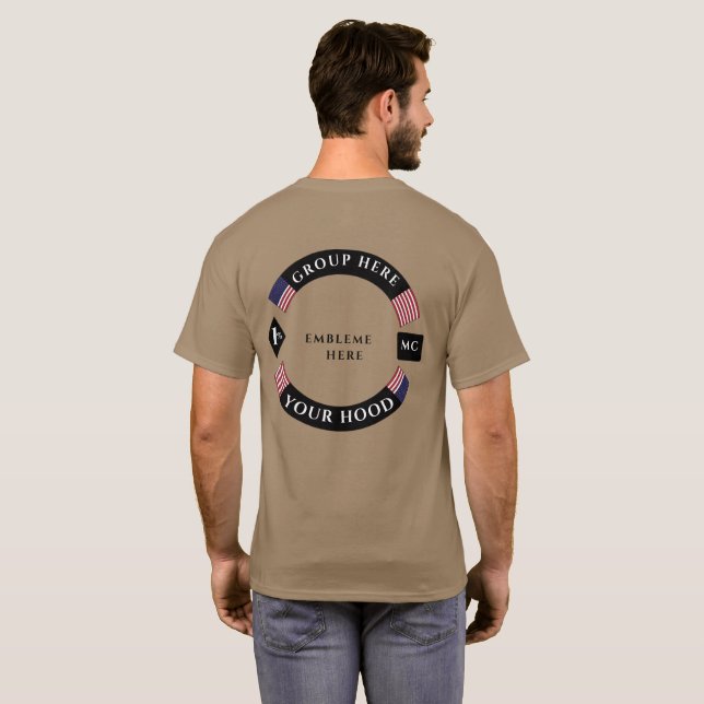 AMERIKANISCHER MOTORRADROCKER T-Shirt (Schwarz voll)