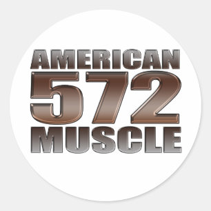 amerikanischer Muscle 572 Big Block Kastenmotor Runder Aufkleber
