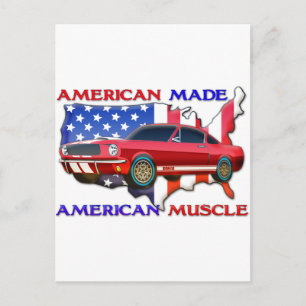Amerikanischer Muscle Car Postkarte
