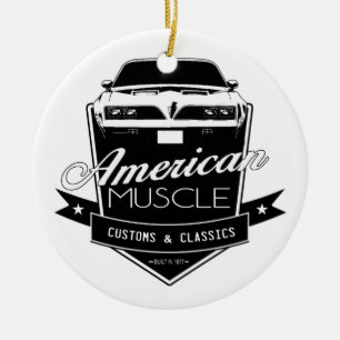 Amerikanischer Muskel Firebird Keramik Ornament