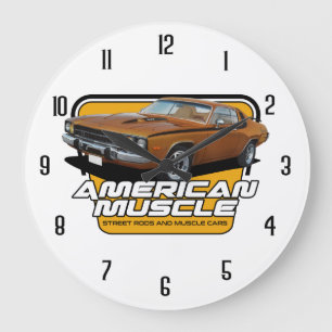 Amerikanischer MuskelRoadrunner Große Wanduhr