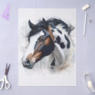 Amerikanischer Paint Horse Decoupage Seidenpapier