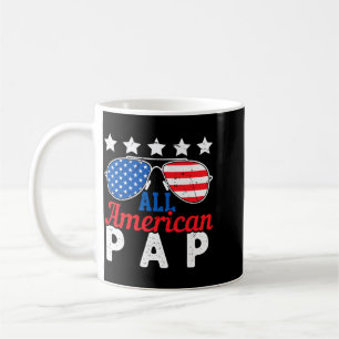 Amerikanischer Pap Retro 4. Juli Patriotischer Opa Kaffeetasse