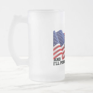 Amerikanischer Patriot  Mattglas Bierglas