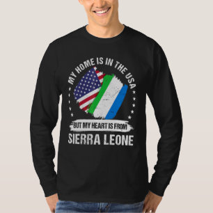 Amerikanischer Patriot Sierra Leone Flagge Amerika T-Shirt