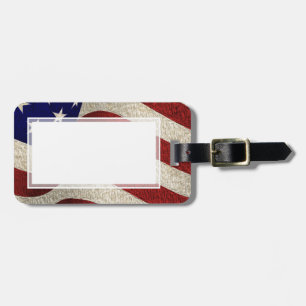 Amerikanischer Patriot-Vintage US Flagge US-Flagge Gepäckanhänger