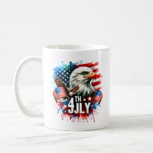 Amerikanischer patriotischer Adler Sublimation-619 Kaffeetasse