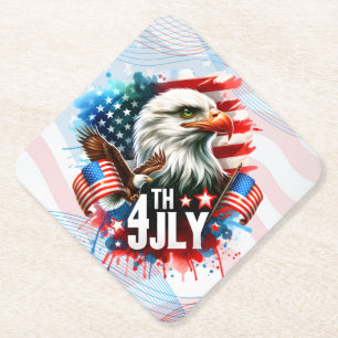 Amerikanischer patriotischer Adler Sublimation-619 Untersetzer