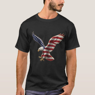 Amerikanischer Patriotischer Adler - USA-Flaggen-D T-Shirt