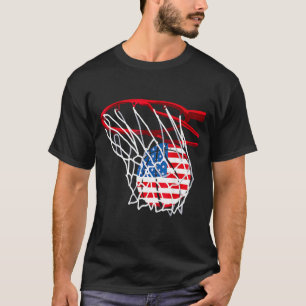 Amerikanischer Patriotischer Basketball 4. Juli US T-Shirt