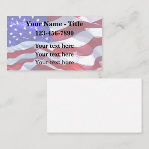 Amerikanischer patriotischer Flaggenhintergrund Visitenkarte
