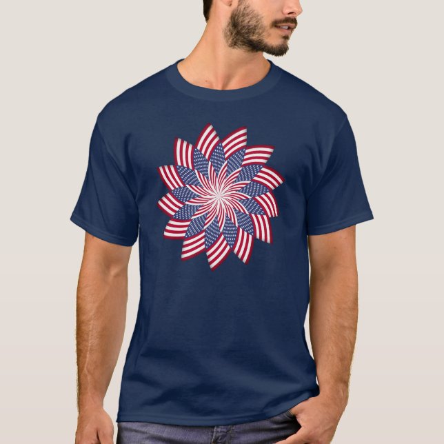 Amerikanischer Pinwheel-Dunkelheits-T - Shirt (Vorderseite)