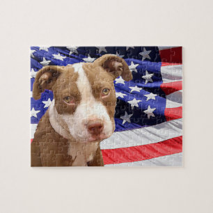 Amerikanischer Pitbuler Welpe Puzzle
