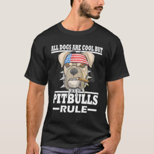 Amerikanischer Pitbull Punk Alle Hunde sind cool, T-Shirt